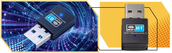 N150 KARTA SIECIOWA WiFi Z BLUETOOTH 4.2 ADAPTER 150mbps USB 2.4GHz Interfejs USB 2.0